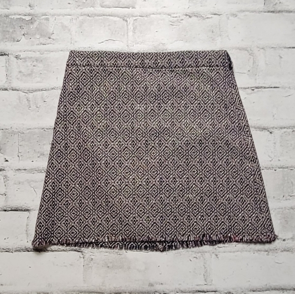 Mango Tweed Mini Skirt With Raw Hem - Picture 1 of 4